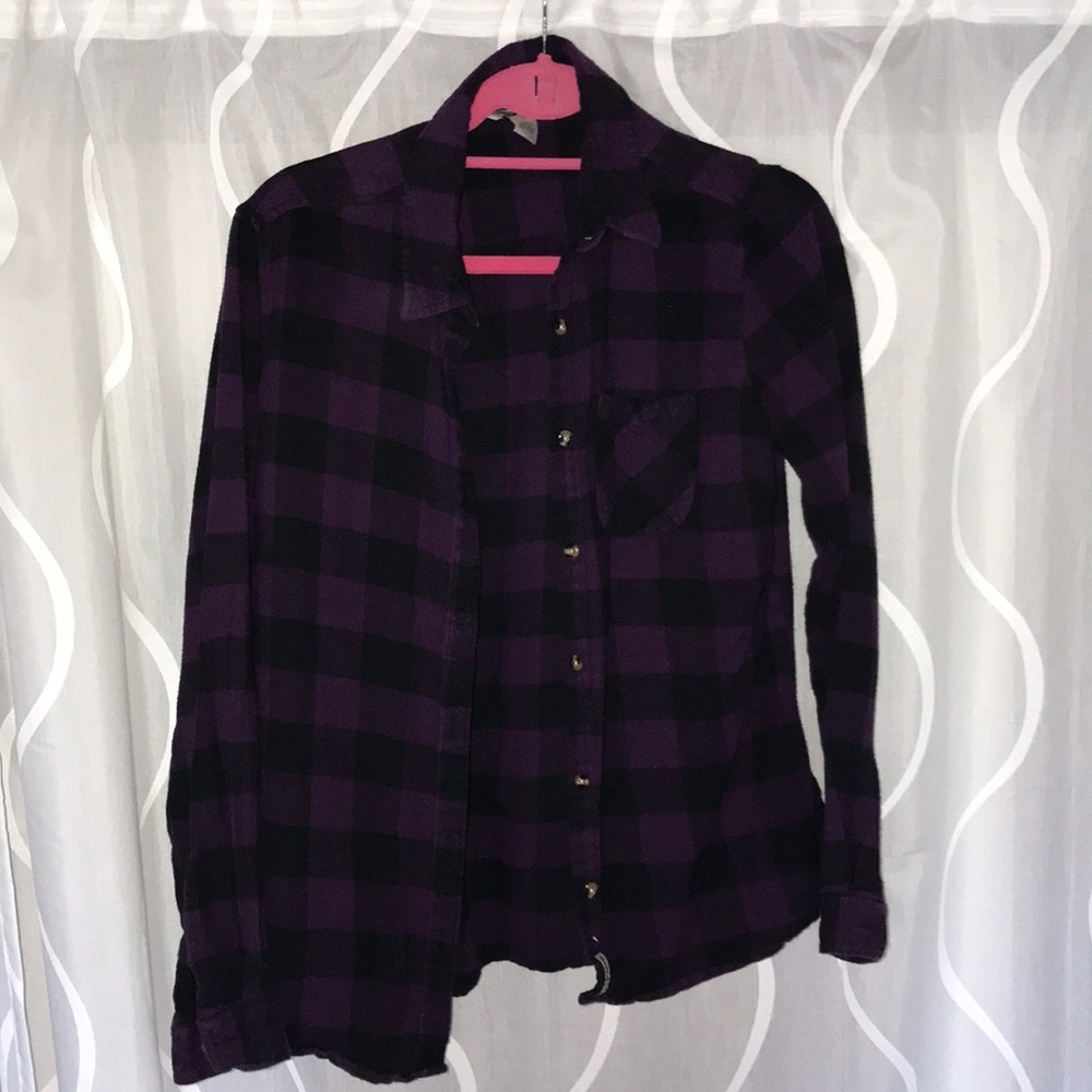 XL Purple/Black Flannel Shirt